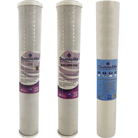 20'' Inç Spun GAC Blok Üçlü Su Arıtma Filtre Seti