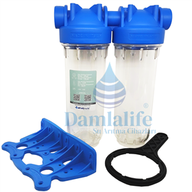 Atlas Filtri 10 inç İkili DP Duo Housıng 3/4 Boş Filtre Kabı