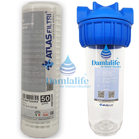 Atlas Italyan 10'' Yıkanabilir Tortu Filtresi Ve Kabı 1