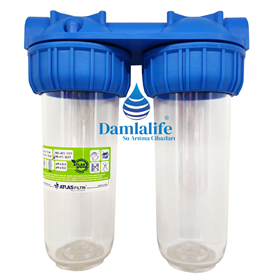 Atlas 10" Housing 2'li Boş Filtre Kabı 1"