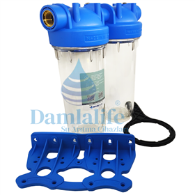 Atlas Filtri 10 inç İkili DP Duo Housıng 3/4 Boş Filtre Kabı