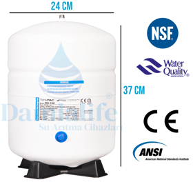9 Litre 2.2 Galon White Su Arıtma Tankı RO-122