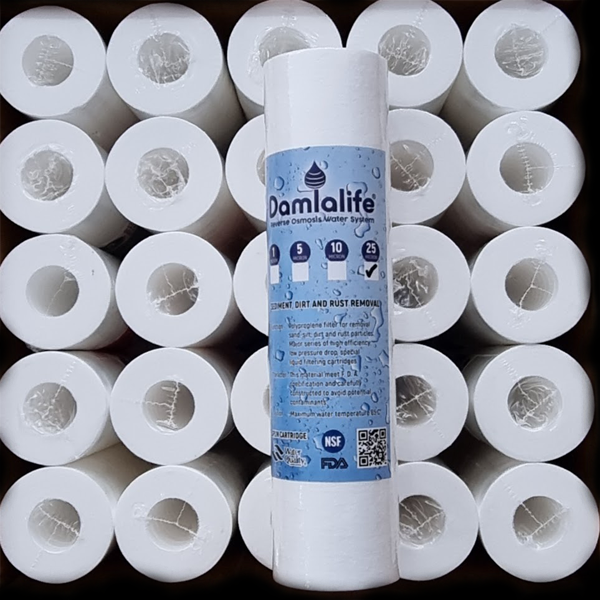 Sediment Filtre 10'' Su Arıtma spun 25 Micron Sediment Filtre (25 Adet)