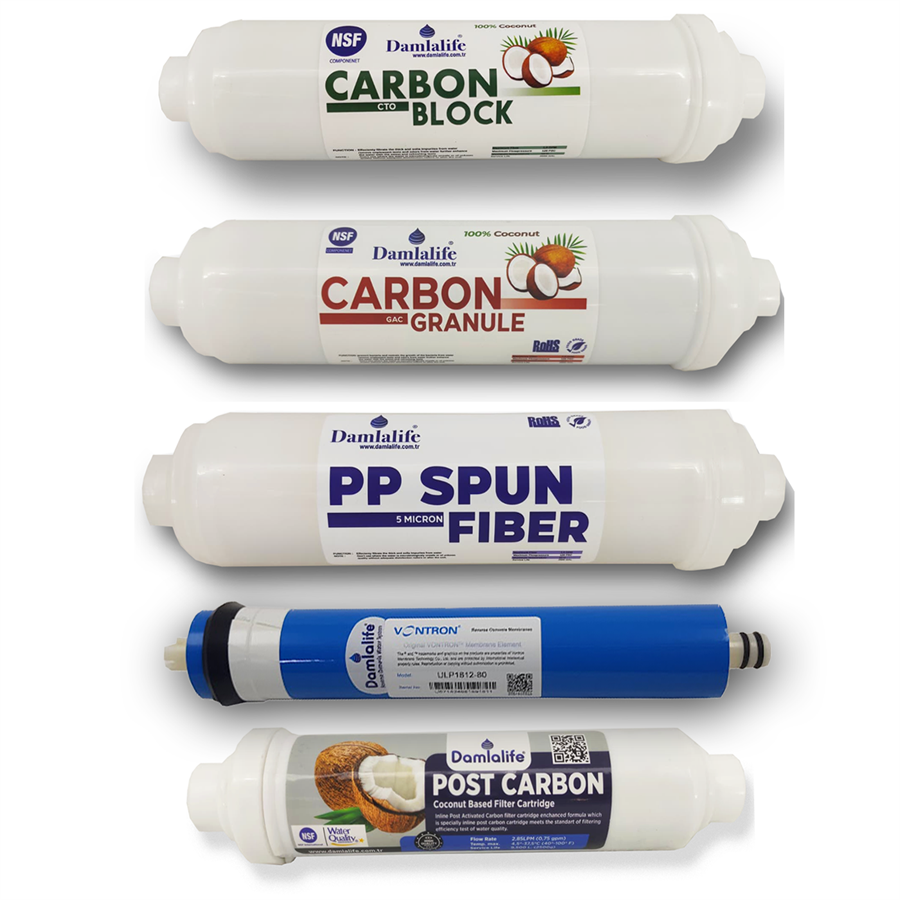 Beşli Filtre Seti Çubuklu Beşli Filtre Seti