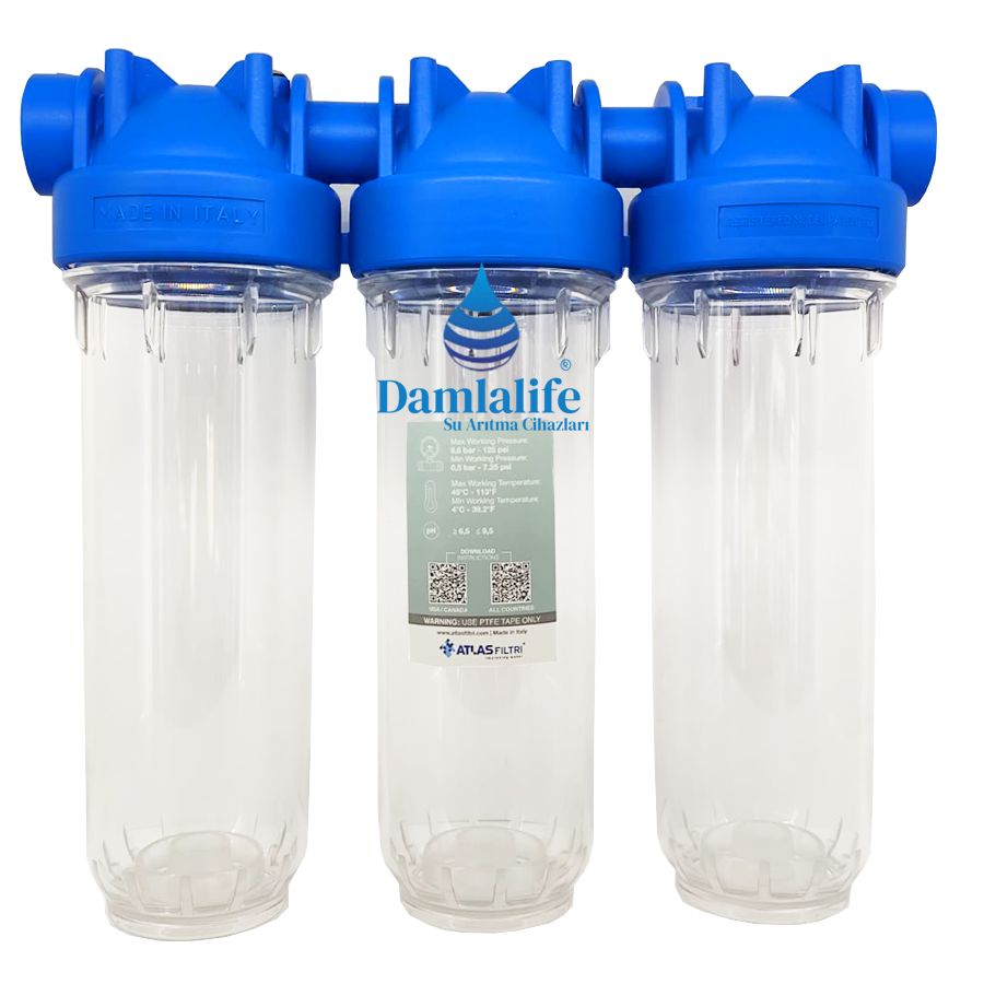 Atlas üçlü filtre kabı Atlas üçlü filtre kabı