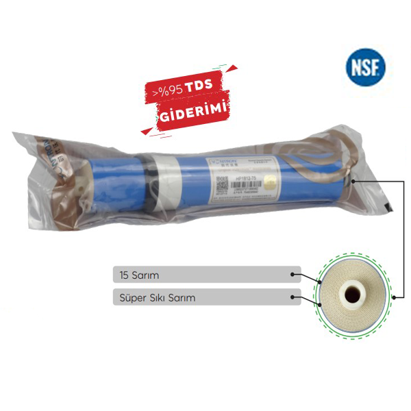 75 GPD Vontron Membran Filtre HP1812